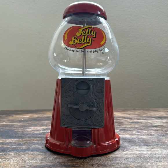 Vintage JELLY BELLY Glass Metal Carousel Candy Dispenser Gum Ball Machine 1980’s - Picture 11 of 11